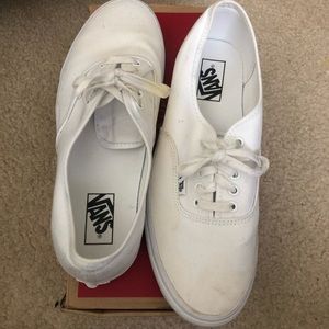 White Authentic Vans